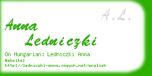 anna ledniczki business card